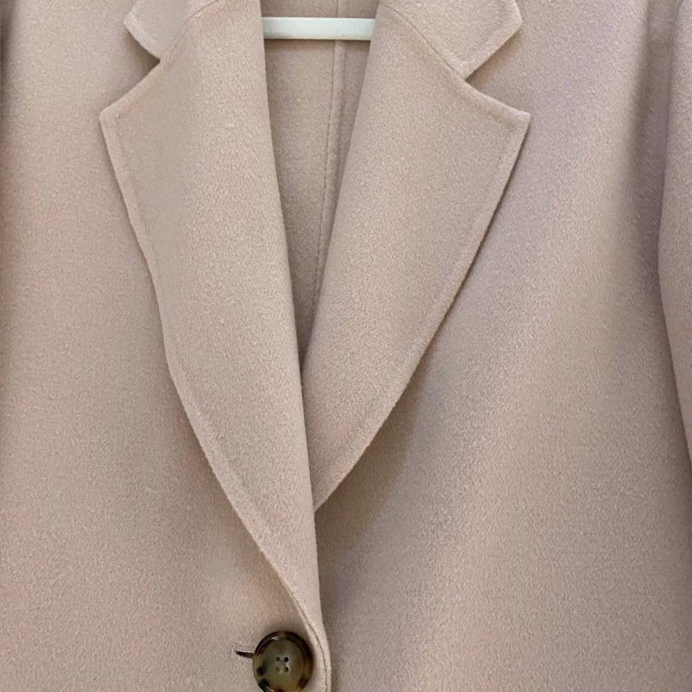 ACNE STUDIOS COAT LANDI DOUBLE FACE WOOL CASHMERE COAT PASTEL PINK SIZE 40 M - Picture 9 of 12